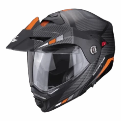 Scorpion ADX-2 Camino Matt Black-Silver-Orange Adventure Helmet