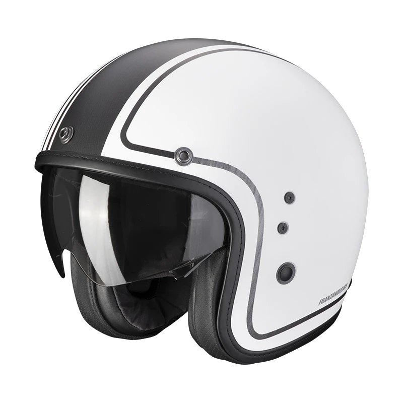 Scorpion Belfast Evo Retrol Matt White-Silver Jet Helmet