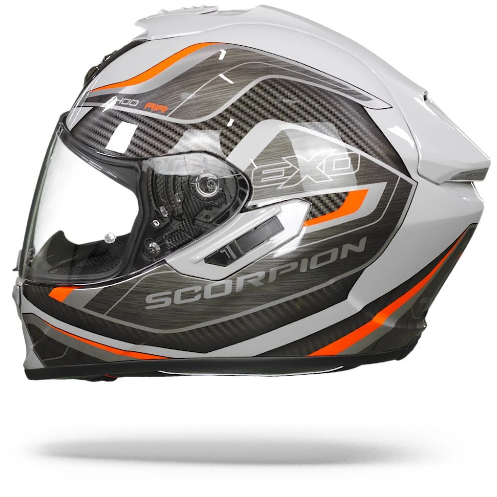 Scorpion EXO-1400 Air Attune Grey-Black-Red Full Face Helmet - Image 6