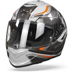 Scorpion EXO-1400 Air Attune Grey-Black-Red Full Face Helmet