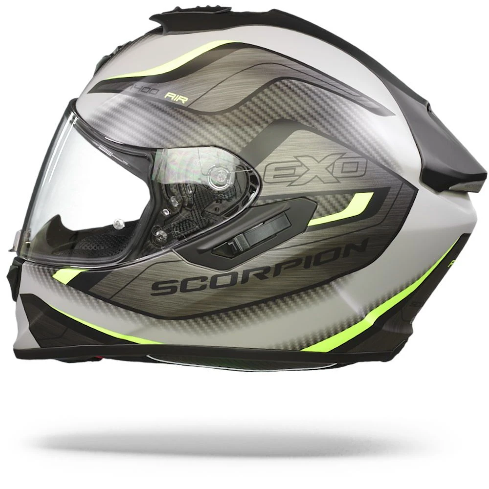 Scorpion EXO-1400 Air Attune Matt Grey-Black-Neon Yellow Full Face Helmet - Image 6