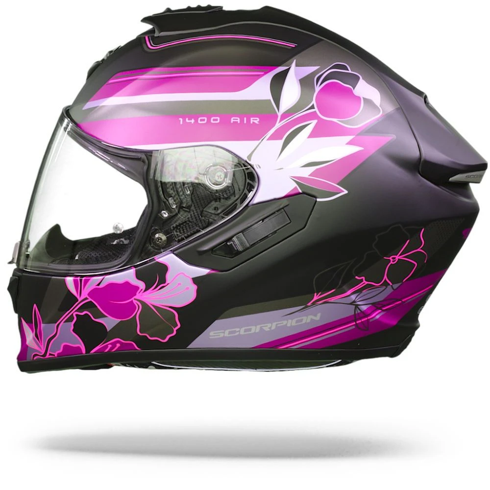 Scorpion EXO-1400 Air Gaia Matt Black-Pink Full Face Helmet - Image 6