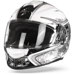Scorpion EXO-491 Run White Black Full Face Helmet