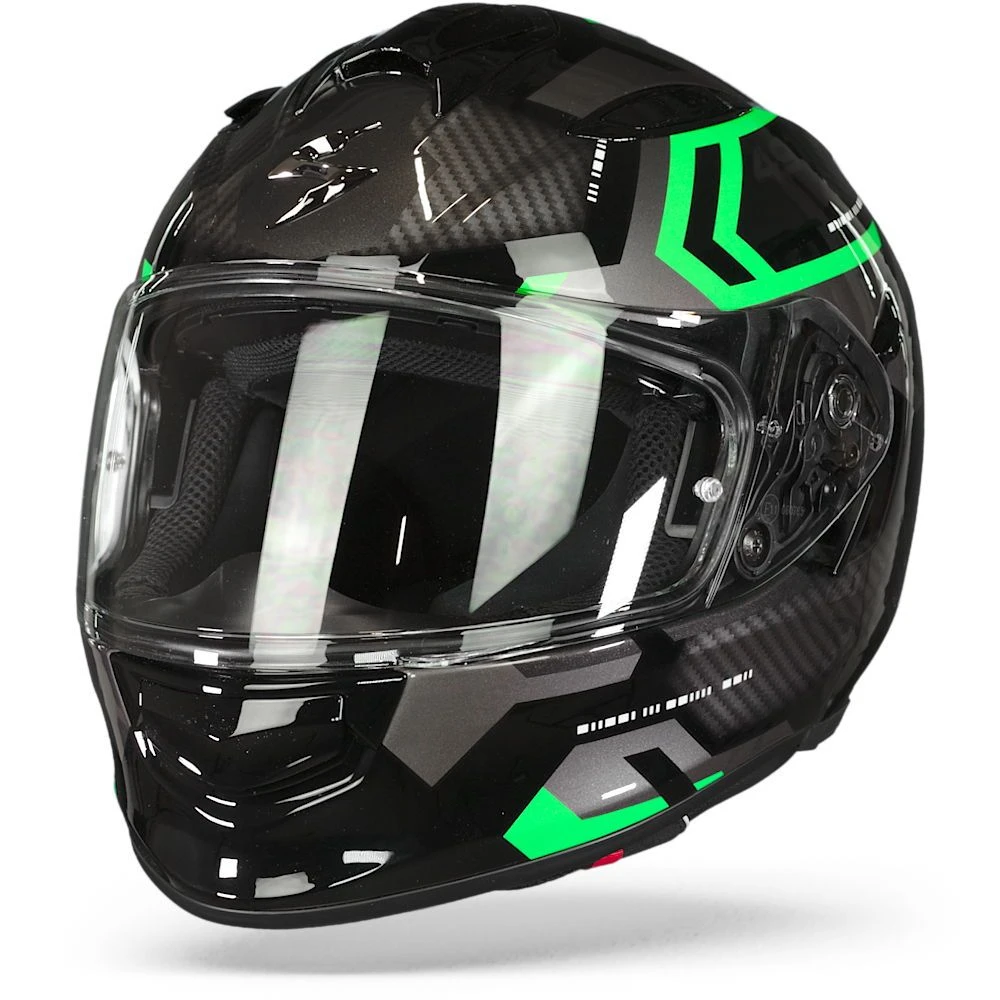 Scorpion EXO-491 Spin Black Green Full Face Helmet