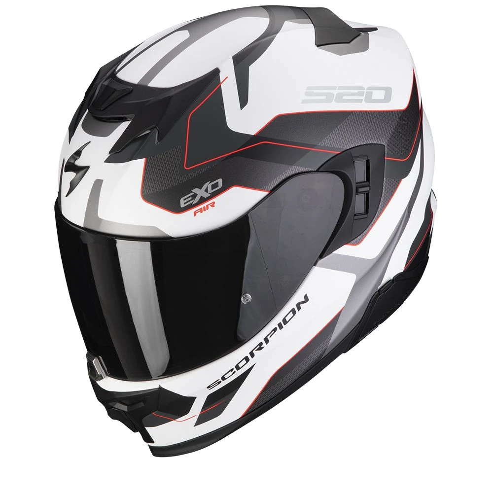 Scorpion Exo-520 Evo Air Elan Matt White-Silver-Red