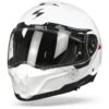 Scorpion EXO-930 Shot Pearl White-Black Modular Helmet