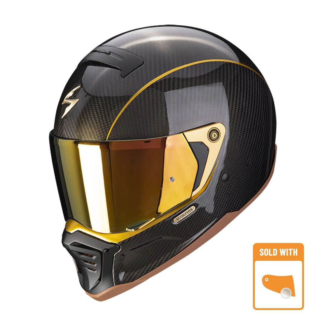 Scorpion EXO-HX1 Carbon Se Black-Gold Full Face Helmet