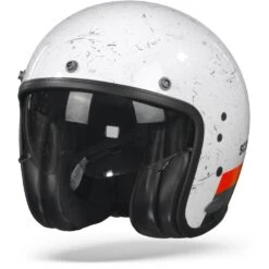 Scorpion Belfast Shift White Red Fluo Jet Helmet