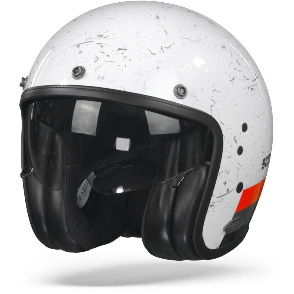 Scorpion Belfast Shift White Red Fluo Jet Helmet