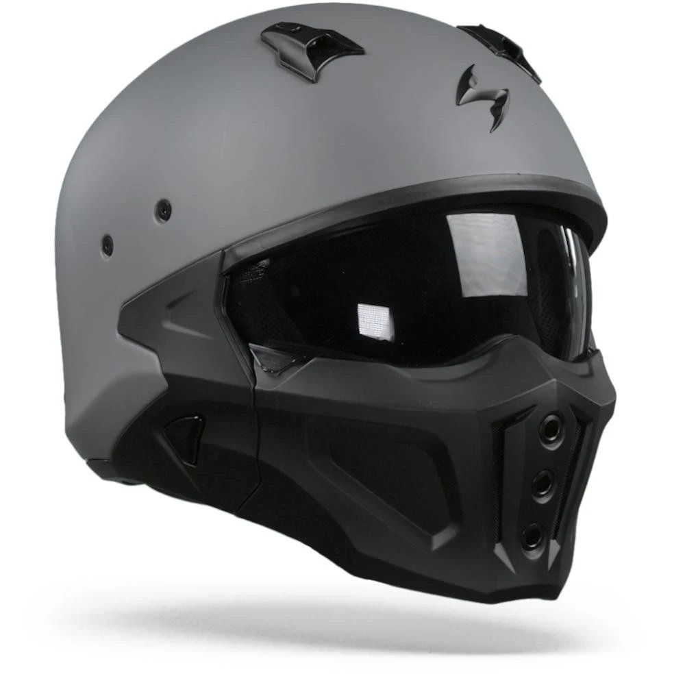 Scorpion Covert-X Solid Cement Grey Matt Jet Helmet