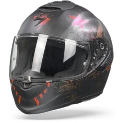 Scorpion EXO-1400 Air Asio Matt Black Red Full Face Helmet