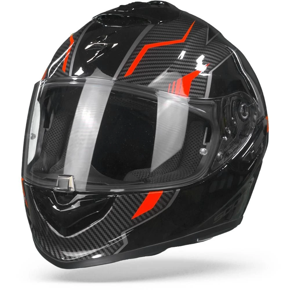 Scorpion EXO-1400 Air Fortuna Black Red Full Face Helmet - Image 2
