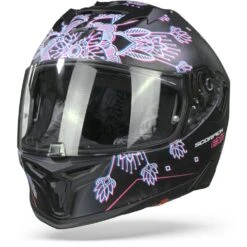 Scorpion EXO-520 Air Tina Matt Black Silver Full Face Helmet