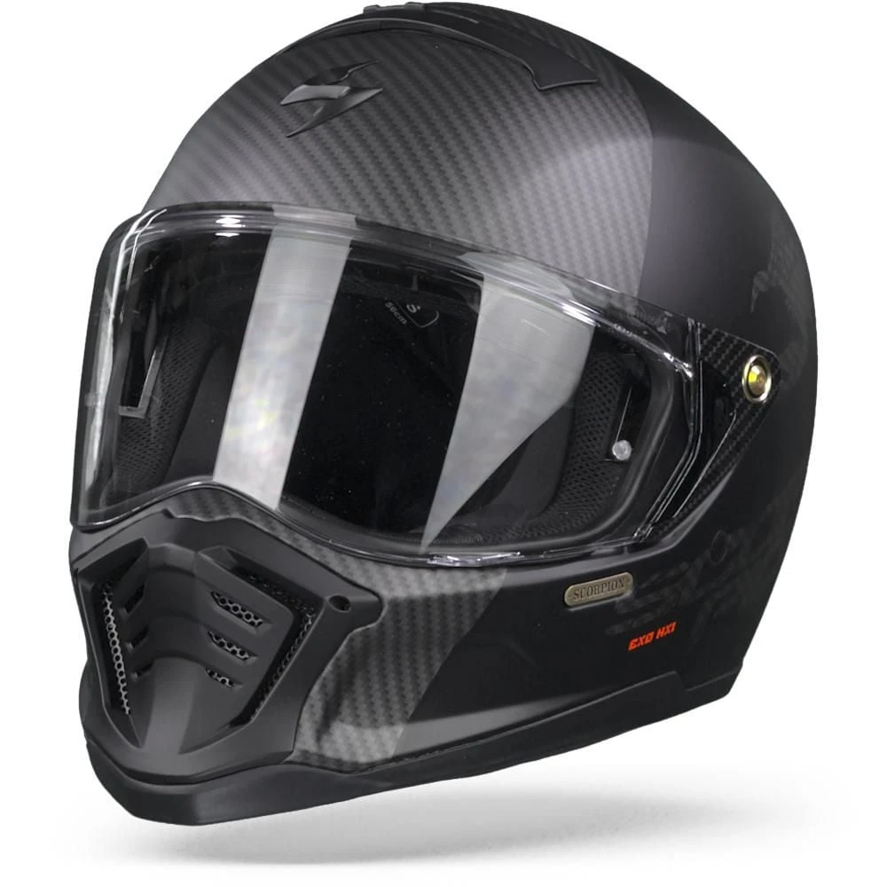 Scorpion EXO-HX1 Hostium Matt Black Silver Full Face Helmet