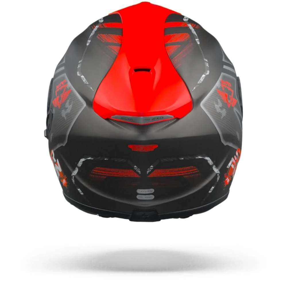 Scorpion EXO-1400 Air Spatium Matt Silver Red Full Face Helmet - Image 5