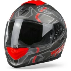 Scorpion EXO-1400 Air Spatium Matt Silver Red Full Face Helmet